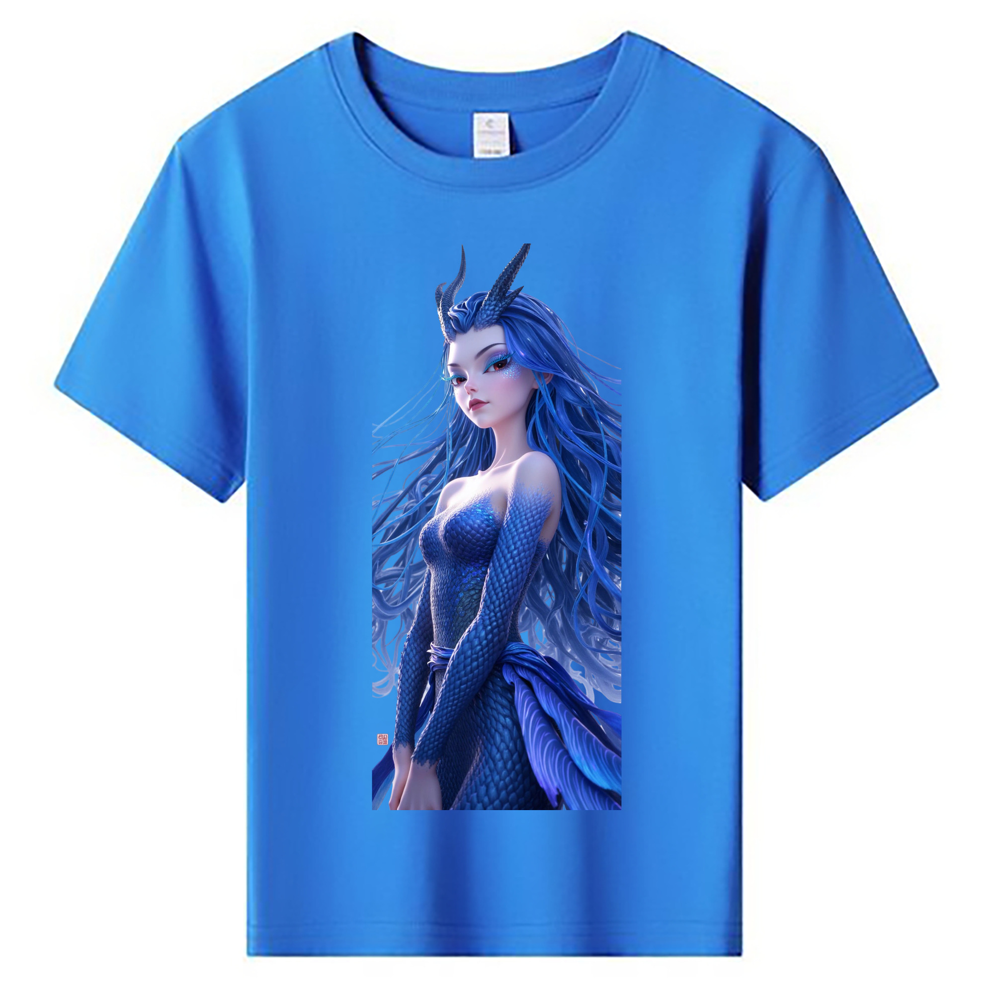 （画像用） Ne Zha 2 ナタ 魔童の大暴れ 綿100％キッズTシャツ（フロントプリント）